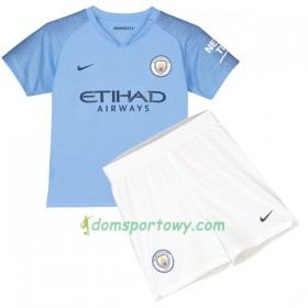 Koszulka Manchester City Dziecięcy Domowe Koszulki Piłkarskie 2018/19 Krótki Rękaw